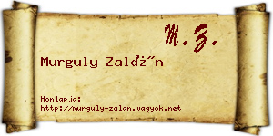 Murguly Zalán névjegykártya